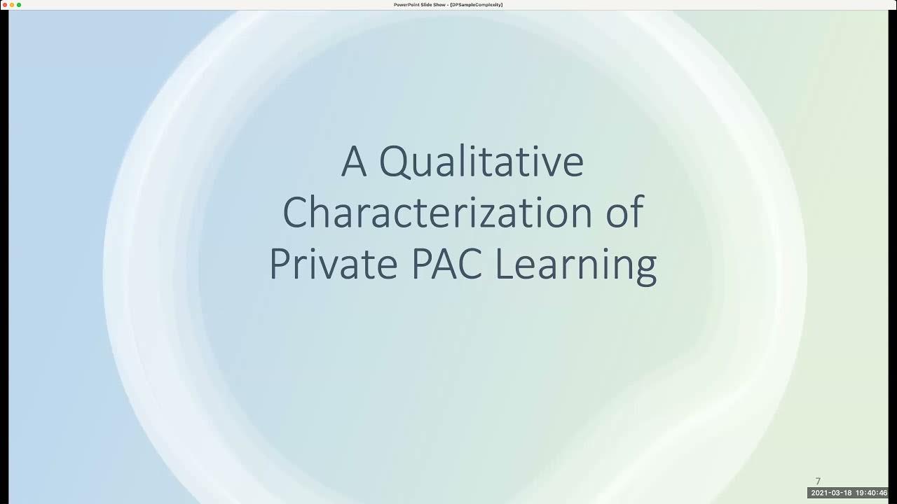 What Is The Sample Complexity of Differentially Private Learning? YouTube
