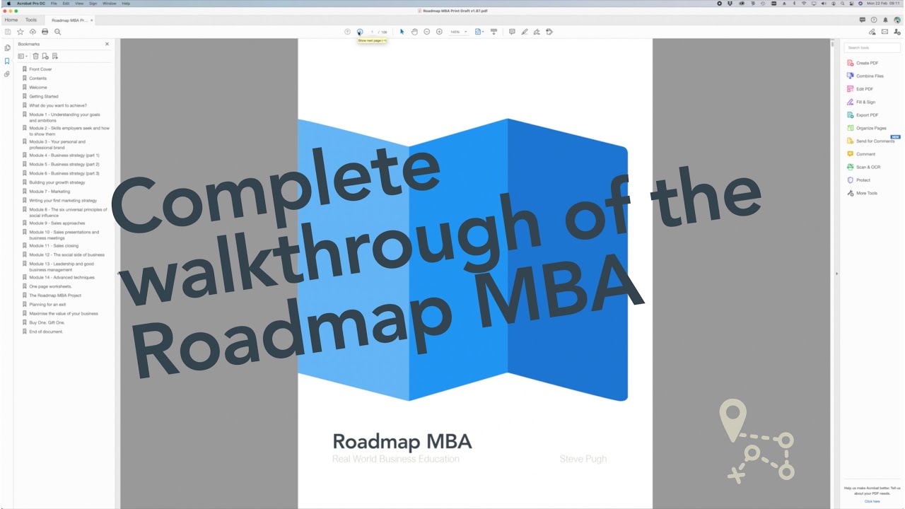 Complete walkthrough of the Roadmap MBA real world business course