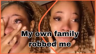 Nigerian lady in diaspora breaks down in tears after family squanders her money back home