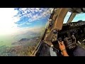 KLM 747-400F Cockpit - Hong Kong Landing Timelapse