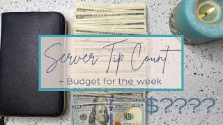 What do I make as a Server!? | Tip Count | Weekly Budget with Me