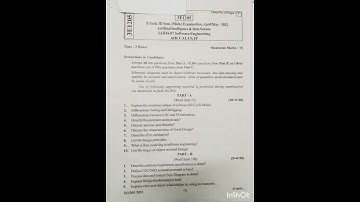 RTU Software Engineering (SE) Paper - 2022