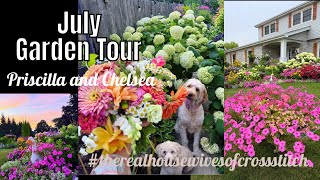 Garden Tour-July:The Real Housewives of Cross Stitch Priscilla & Chelsea 
