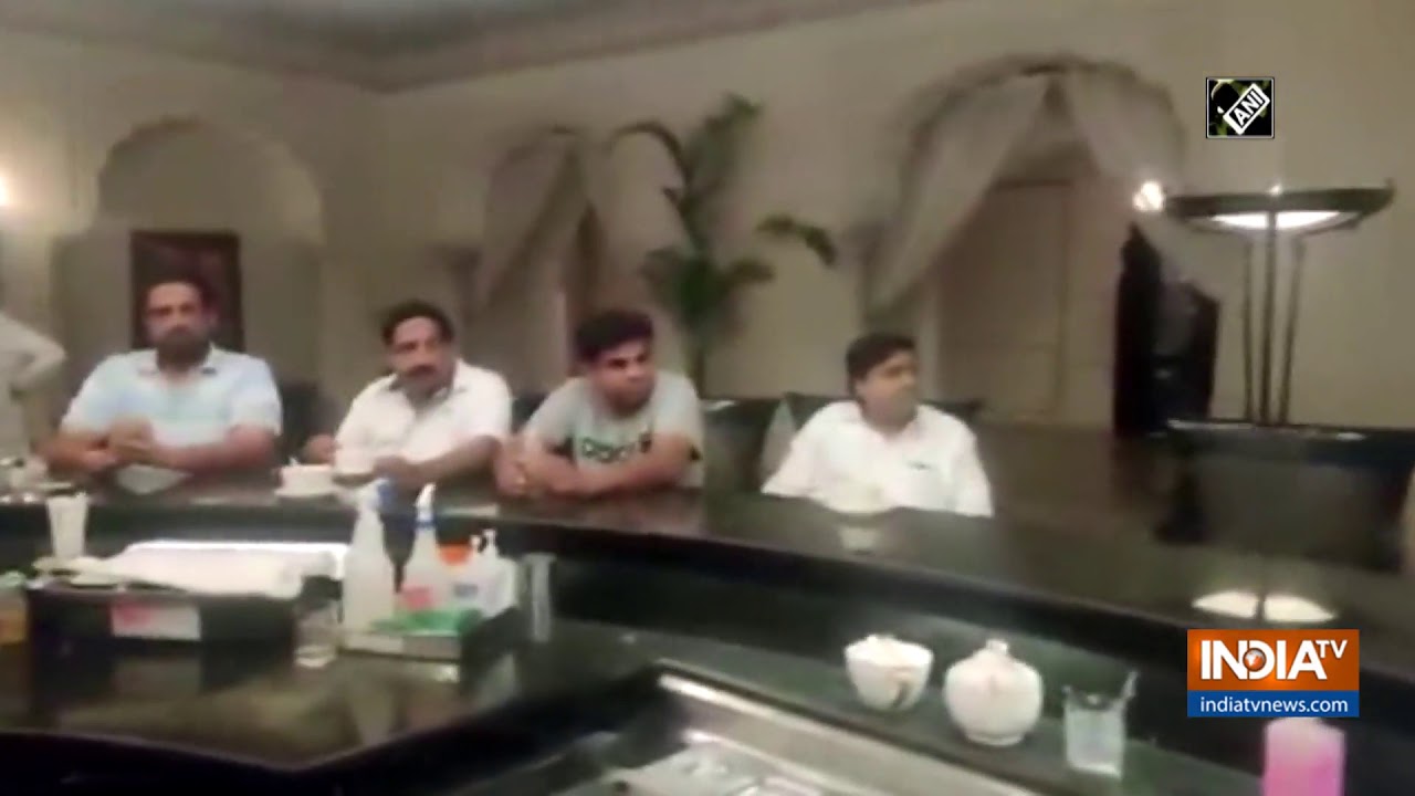 Watch: MLAs supporting CM Gehlot watch `Sholay` at Hotel Fairmont in Jaipur