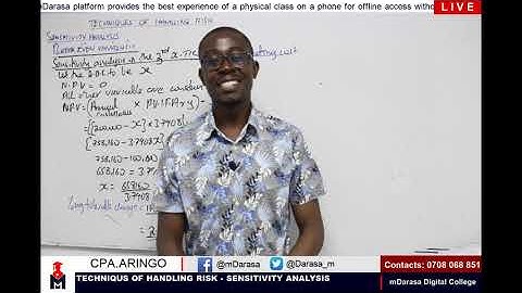 SENSITIVITY ANALYSIS (BREAK EVEN POINT APROACH) - ADVANCED FINANCIAL MANAGEMENT