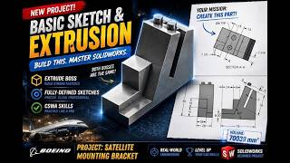 How to Design a Mounting Bracket | SOLIDWORKS CAD Modeling 1.2