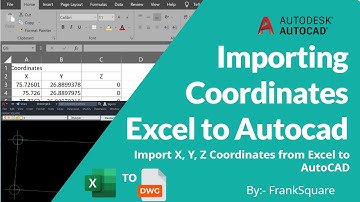 Importing Point coordinates from Excel to AutoCAD | Import X, Y, Z Coordinates from Excel to AutoCAD