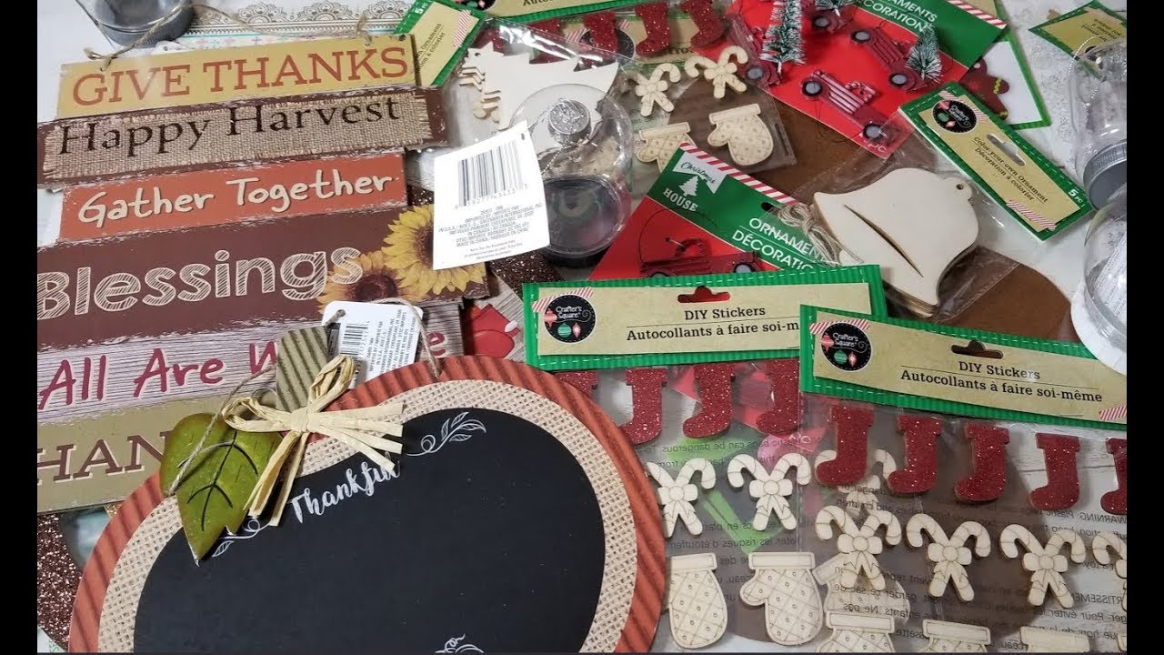 Dollar Tree Haul-Christmas Crafts & Fall Decor - YouTube