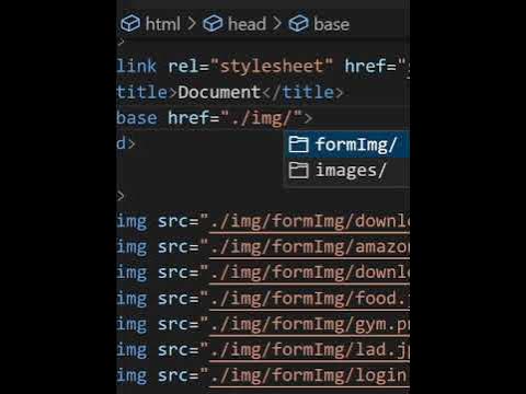 How to add with shortcut, path of images in html file || #htmlcssjs # ...
