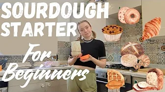 How to Make a Super Simple Sourdough Starter for Beginners | Frugal | Homeschooling family of 5 🥯 🍞🥖