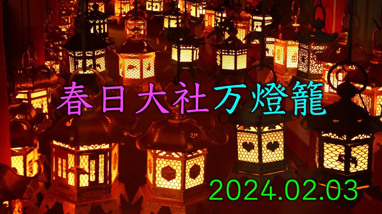 春日大社の節分万燈籠2024＠奈良県奈良市（観光ガイド） - YouTube