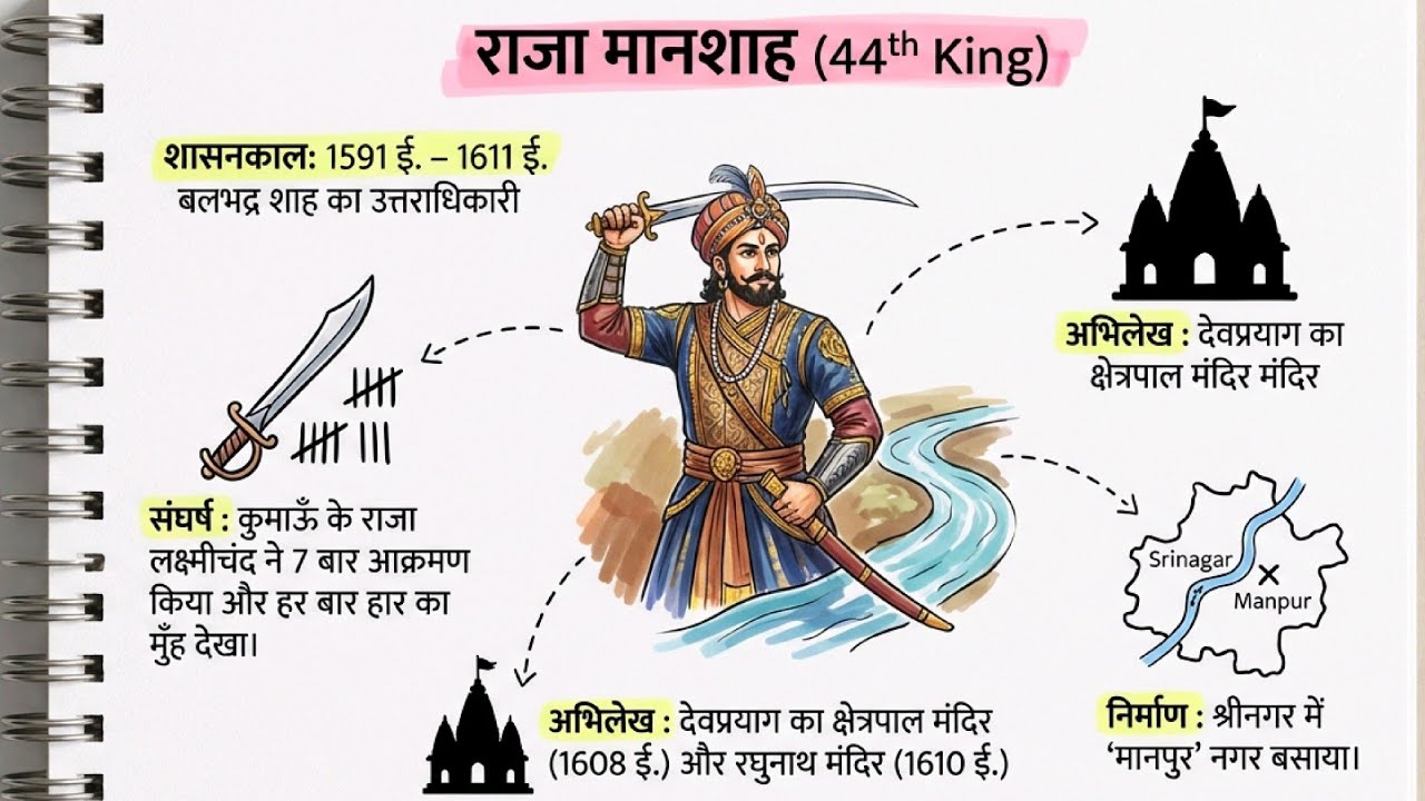 गढ़वाल का पवार (परमार)वंश,अजयपाल से लेकर प्रद्युम्न शाह तक,Uttarakhand History for UKPSC/UKSSSC 2026