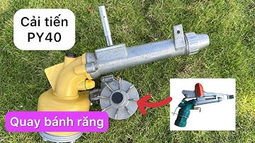 Cải tiến béc tưới cà phê PY40 quay bánh răng nghiêng cực êm với modun BTX