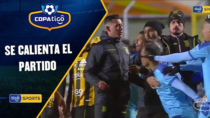 ¡Se calentó el clásico! Cruce entre jugadores del 'Tigre' y Bolívar al finalizar la primera parte
