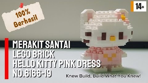 Merakit santai Lego Bricks Hello kitty Pink Dress No. 6166 - 19