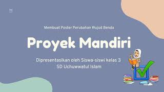 Poster Perubahan Wujud Benda||tugas mandiri