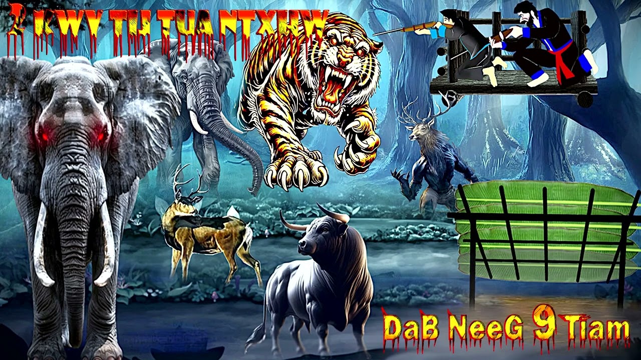 dab neeg 2 kwv tij tua ntxhw poob tsov tuaj hu txaus ntshai heev