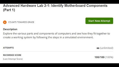 Advanced Hardware Lab 2-1: Identify Motherboard Components (Part 1)