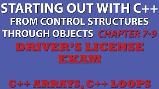 C++ Programming Challenge 7-9: Driver's Licence Exam (C++ arrays, C++ loops)