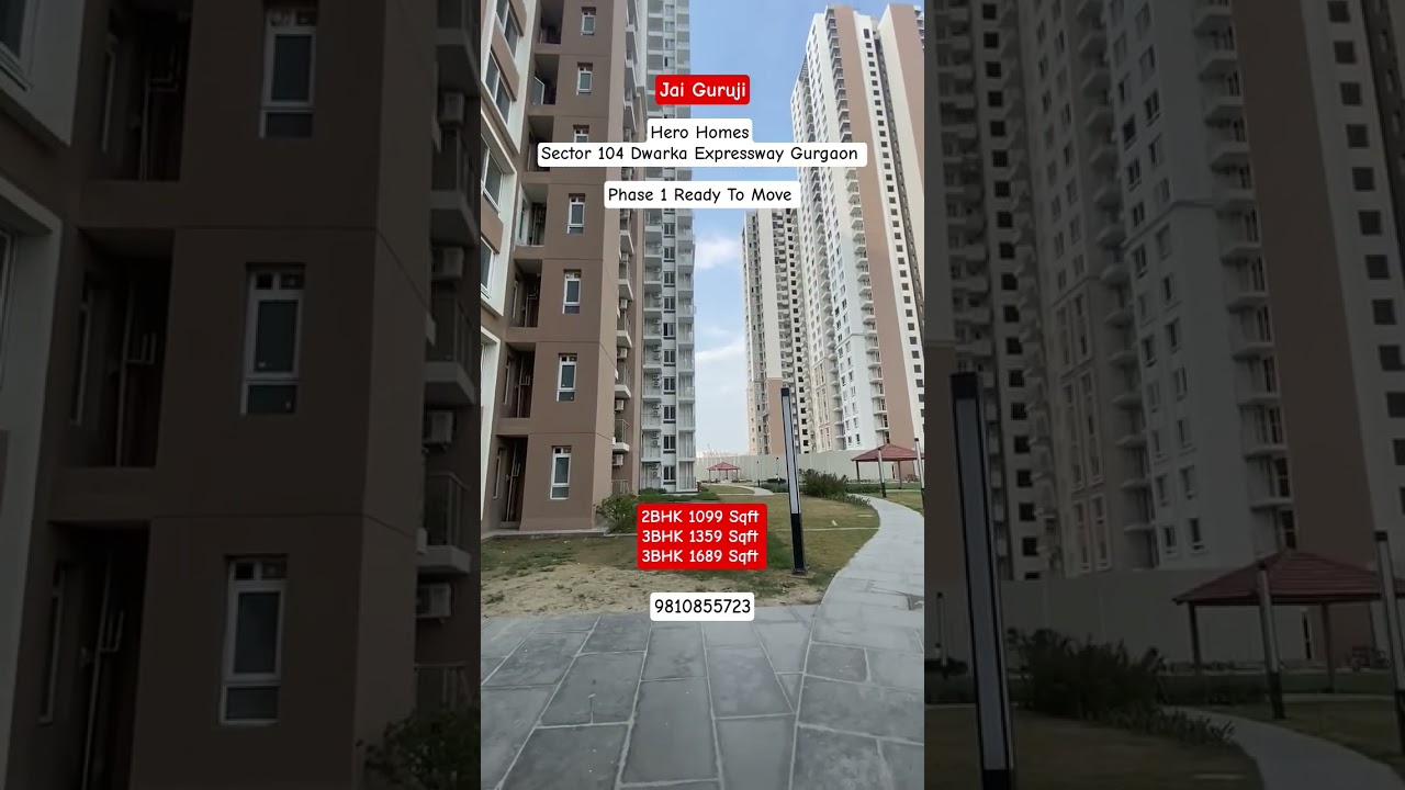 Ready To Move 2BHK 3BHK Hero Homes Sector 104 Gurgaon 
