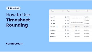 Connecteam | Time Clock | Timesheet Rounding