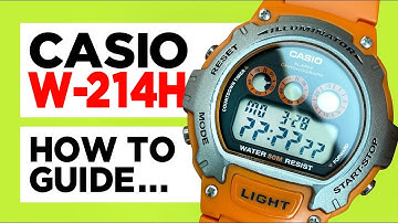 #CASIO W-214H (Module 3225) - How to Set the Time, Date, Alarm, Stopwatch and Countdown Timer!