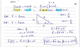 WMA13 IAL (Edexcel) P3 Jan 2020 Q9 Trigonometric Identities,  Transformations