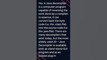 Is it possible to convert byte code into source code? || TOP 100 JAVA INTERVIEW #shorts