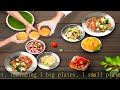 Wealers Stainless Steel Plates and Bowls Camping Set Small and Large Dinnerware for Kids, Adults, F