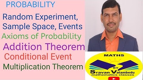 Probability Introduction, Addition and Multiplication theorem @VATAMBEDUSRAVANKUMAR