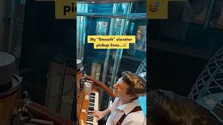 Elevator pianist flirts...and fails.