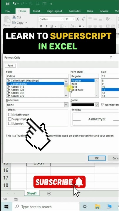 Learn how to use superscript in Excel in few seconds. #Excel # ...