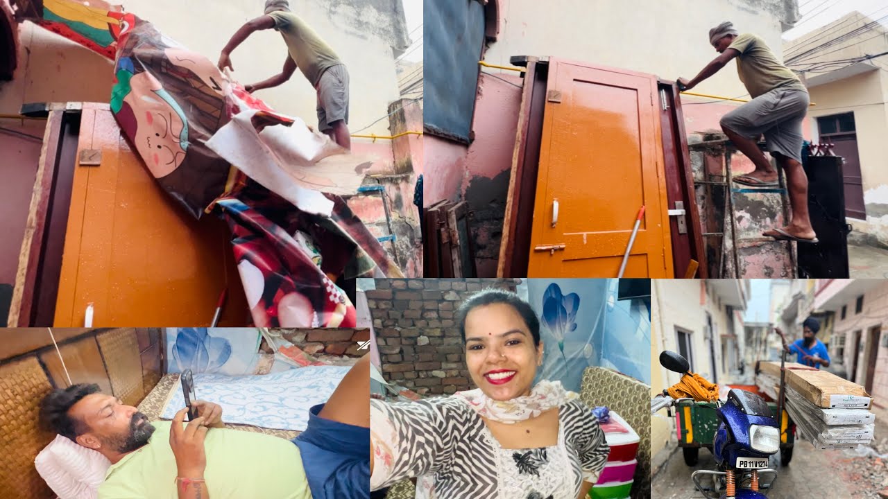 😥ਮੀਂਹ ch pij gye new darvaje🙁bachiya de room da aa gya smaan🧿👍