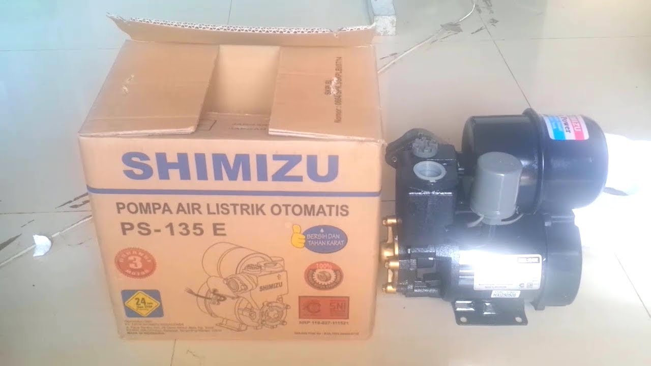 Unboxing Shimizu PS 135 E Pompa Air Listrik Otomatis 