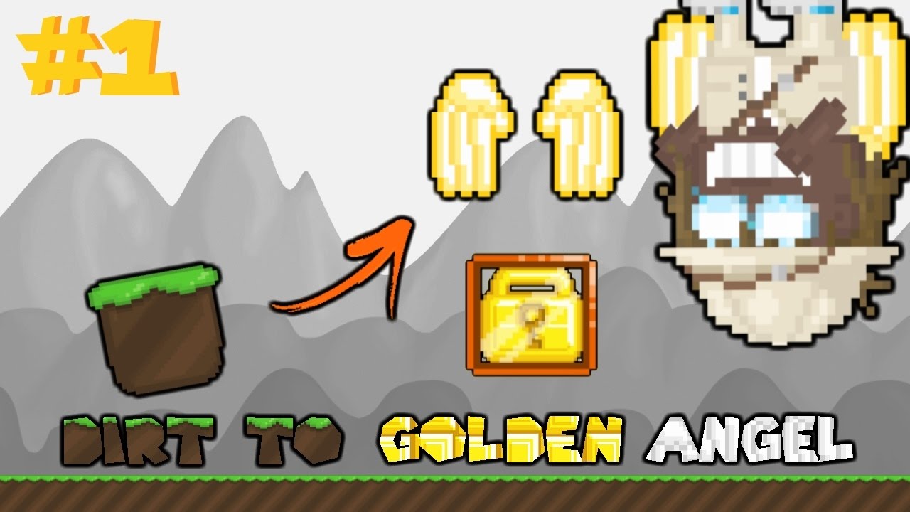 Growtopia | Dirt to Golden Angel #1 [FIRST WL]