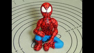 How to make spiderman of marzipan, sugarpaste, fondant, gumpaste for decorate cake