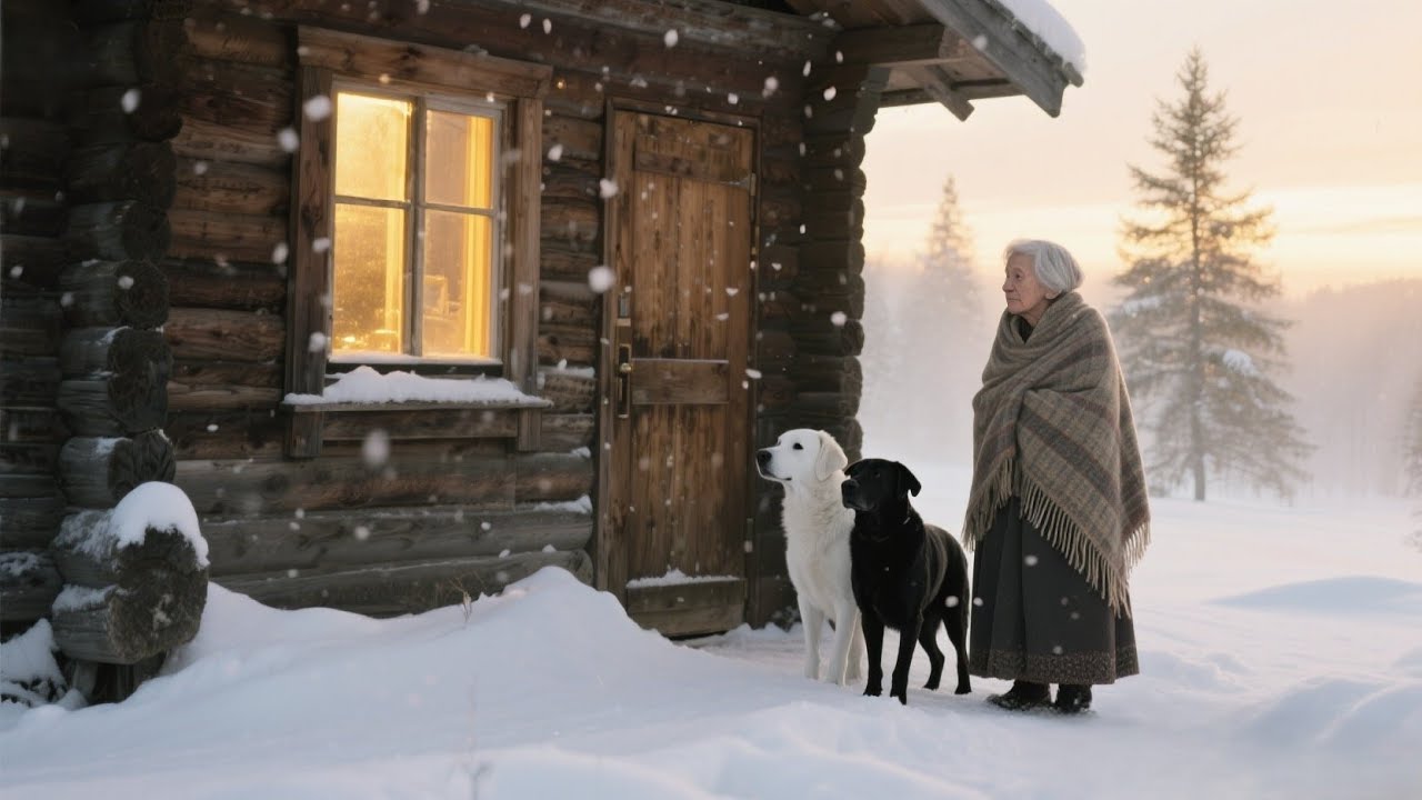 An Old Woman Took In Two Freezing Dogs — The Next Morning, Police Surrounded Her Cabin!