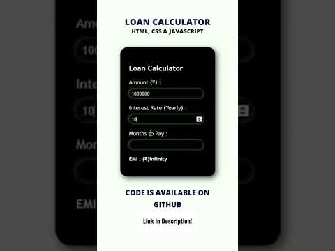 Loan Calculator Using