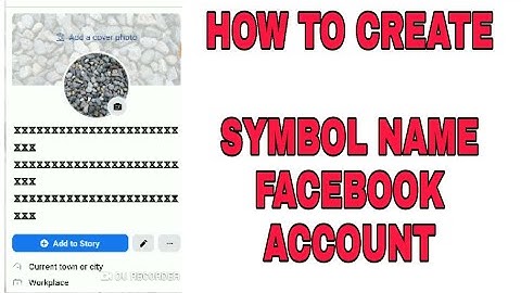 how to create symbol name Facebook account|| without update without proof