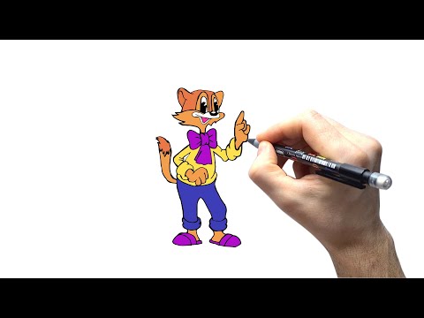 Video: How To Draw Leopold The Cat