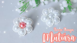 DIY Bross bunga dari mutiara/ Bross cantik dari mutiara terbaru / brooch handmade