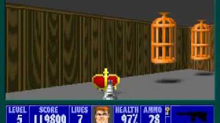Wolfenstein Custom Level, E1M5 playthrough (100%!)