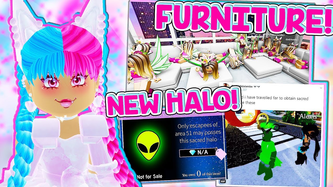 New 2 Colour Hair Hacks New Furniture And Alien Halo Roblox