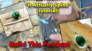 How to Make a Sterling Silver Spinning Malachite Bead Pendant (Step-by-Step Jewelry Tutorial)