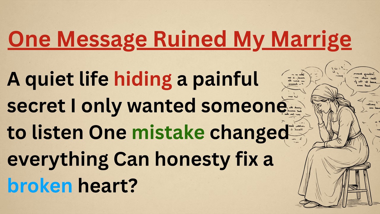 Learn English with Stories 🔥 One Message Ruined | Level 3 English Listening & Speaking Practice