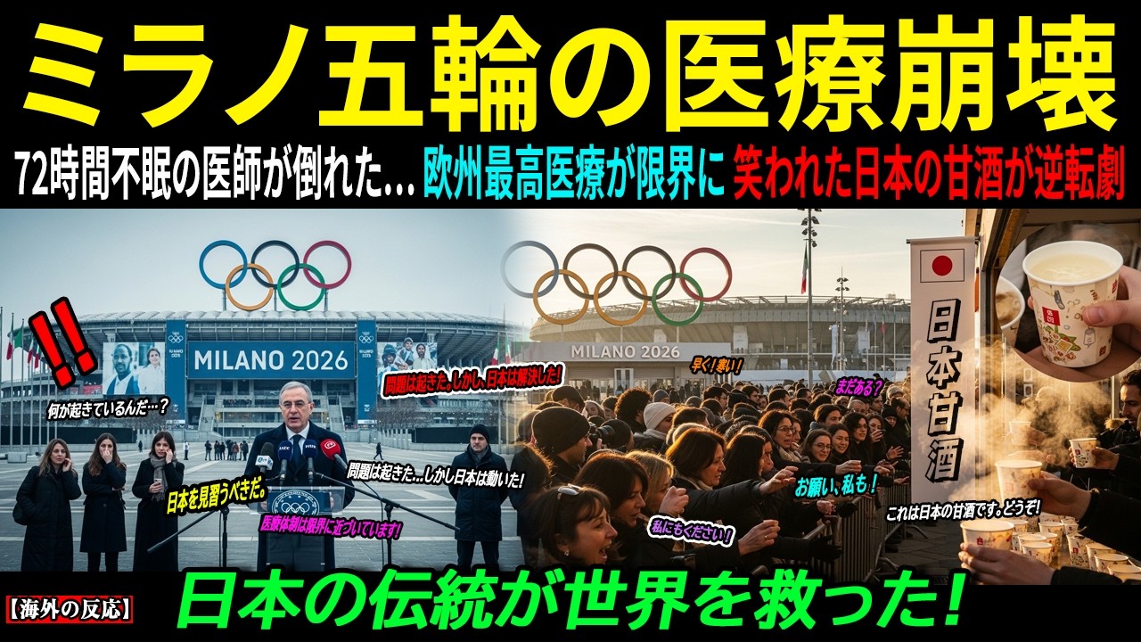 【海外の反応】ミラノオリンピックで巻き起こった甘酒ブーム――その裏にあった真実にイタリア全土が騒然
