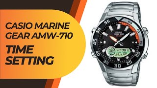 how to sat the time on casio gear amw-710 tutorial #watchservicebd YouTube