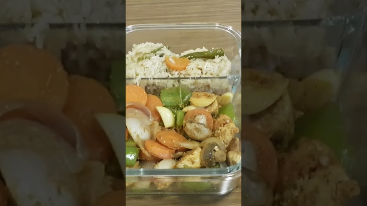 Chicken&veggie stir fry n Garlic brown rice