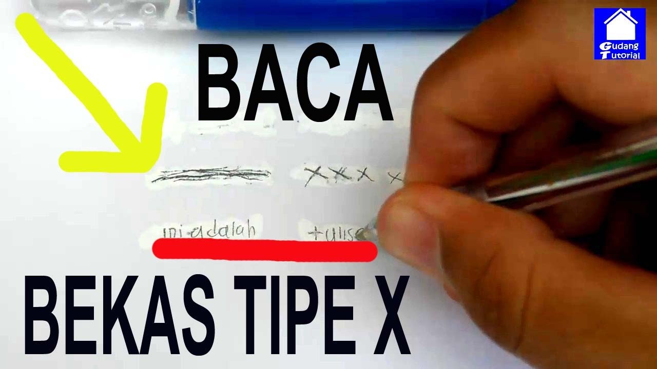 CARA MENGETAHUI TULISAN DI BEKAS TIPE X - YouTube