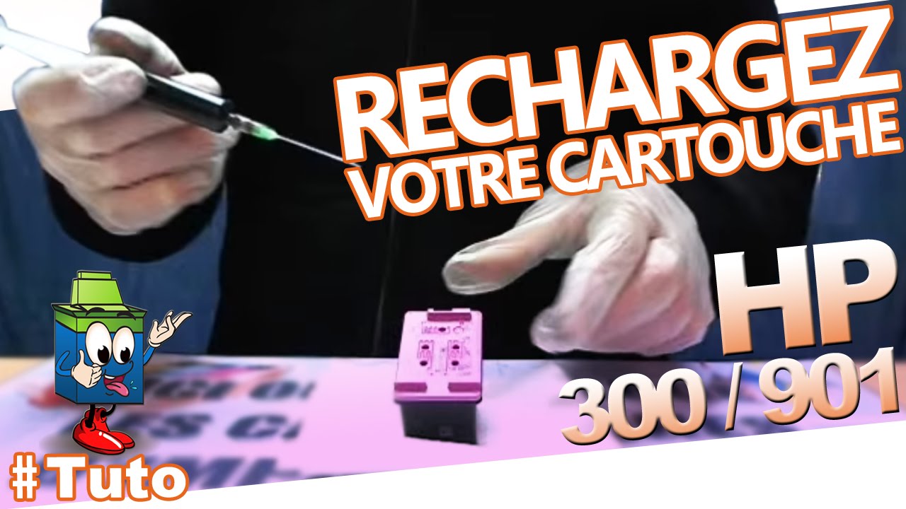 HP 300 ou HP 901, Rechargez les facilement ! Cartouches COULEUR.